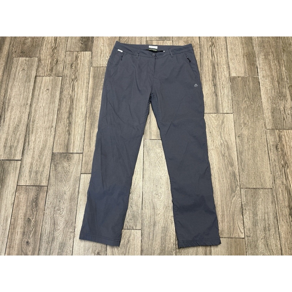 Craghoppers Pants Mens XL 12 R Dark Gray Trousers Outdoor Hiking Stretch